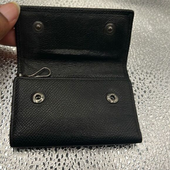 Dolce & Gabbana Foldover Key Holder Card Case Black Leathe Luxury Minimalist - Picture 3 of 11